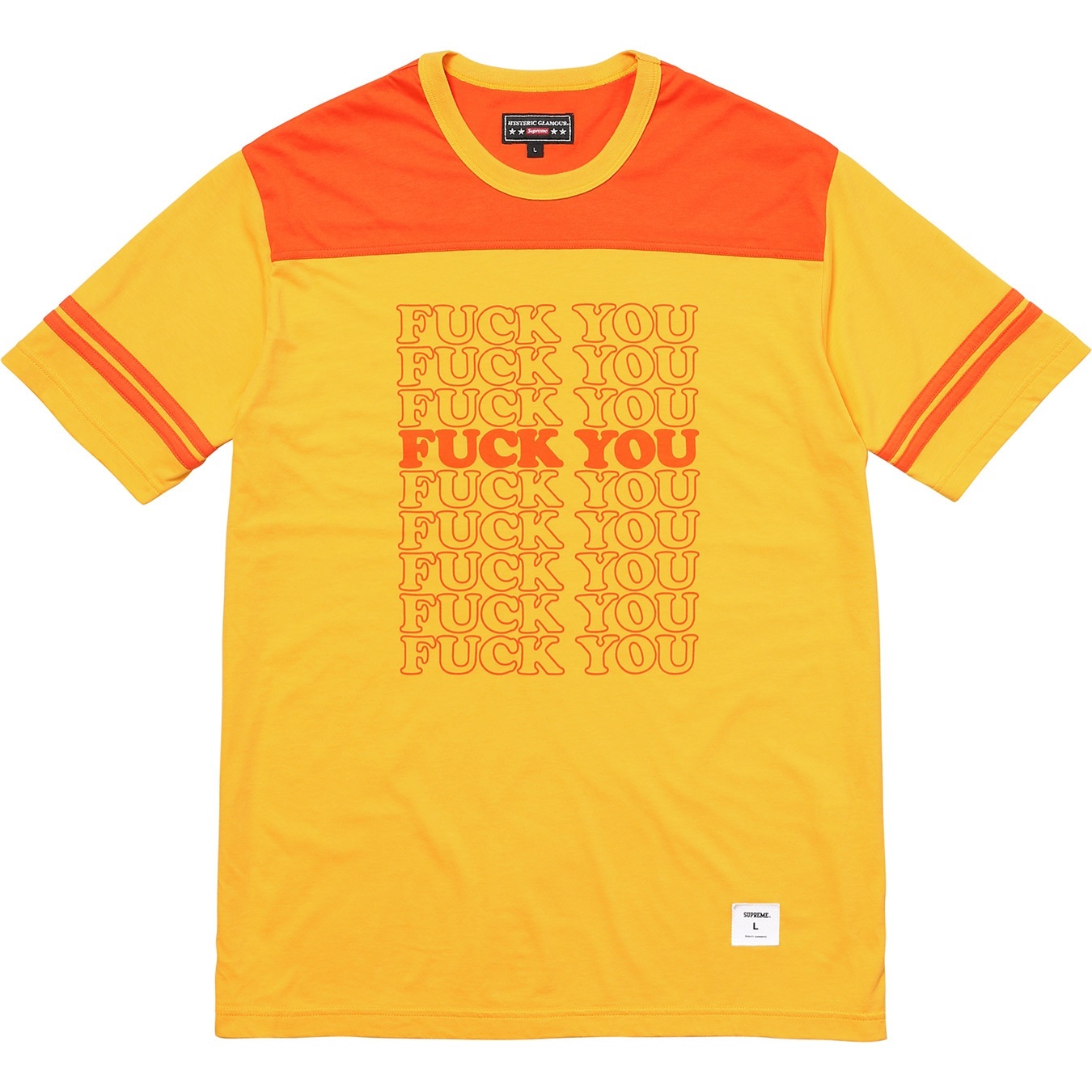 Supreme/HYSTERIC GLAMOUR Fuck You Football Tee view 4